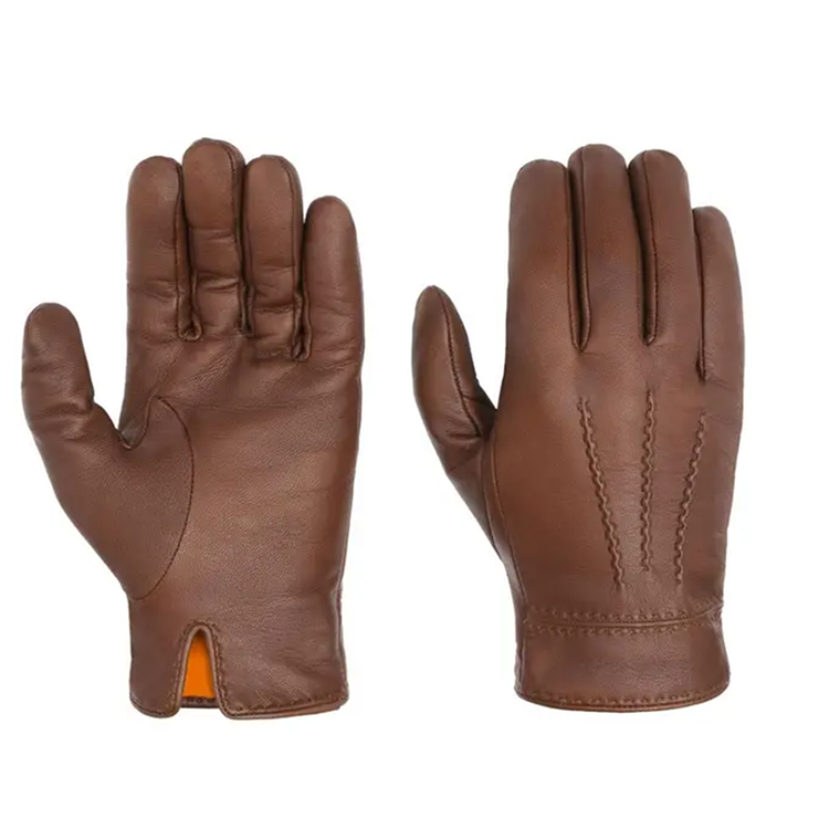 Hestic Sports Wear Custom Winter Men Classic Touch Screen Sheepskin Leather Gloves